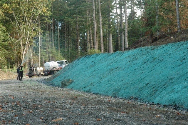 Erosion Control Hydroseeding on Vancouver Island
