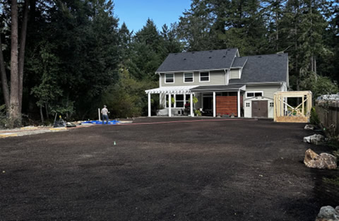 Before Hydroseeding: Prepped and Rolled Top Soil